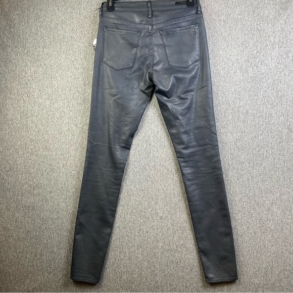 Articles of Society Gunmetal Gray Waxed Finish Skinny Jeans Women’s Size 25 - Picture 2 of 9